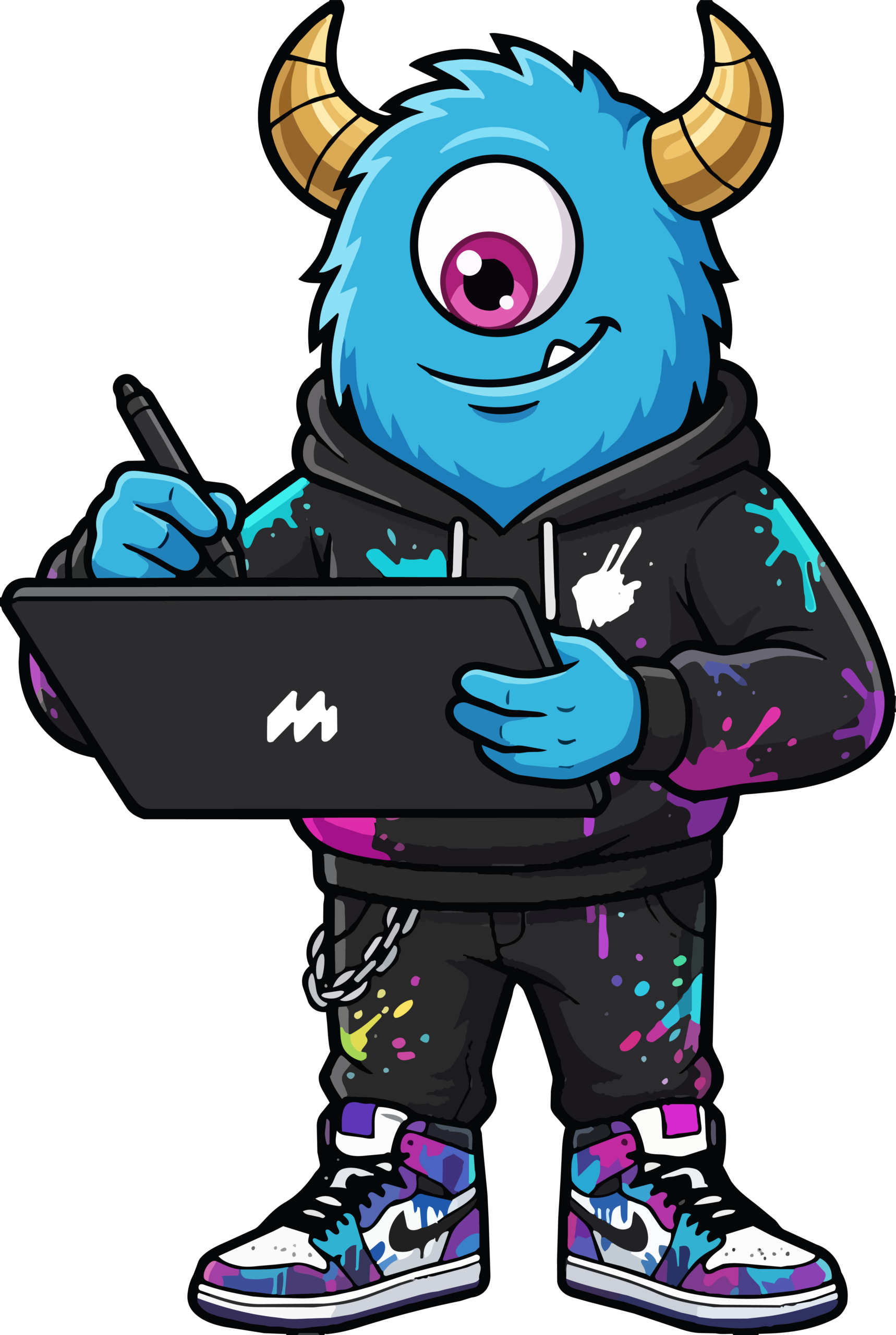 Wizzy — MaTaWi Monster pracujący na tablecie